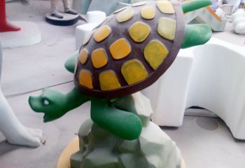 乌龟雕塑-景区创意玻璃钢童趣创意乌龟雕塑