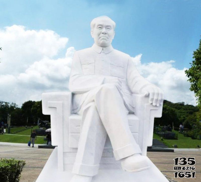 朱德雕塑-公园汉白玉石雕坐式伟人朱德雕塑 朱德雕塑-公园汉白玉石雕坐式伟人朱德雕塑高清图片