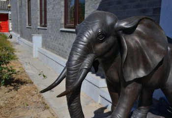 大象雕塑-企业大型景观铜雕大象雕塑
