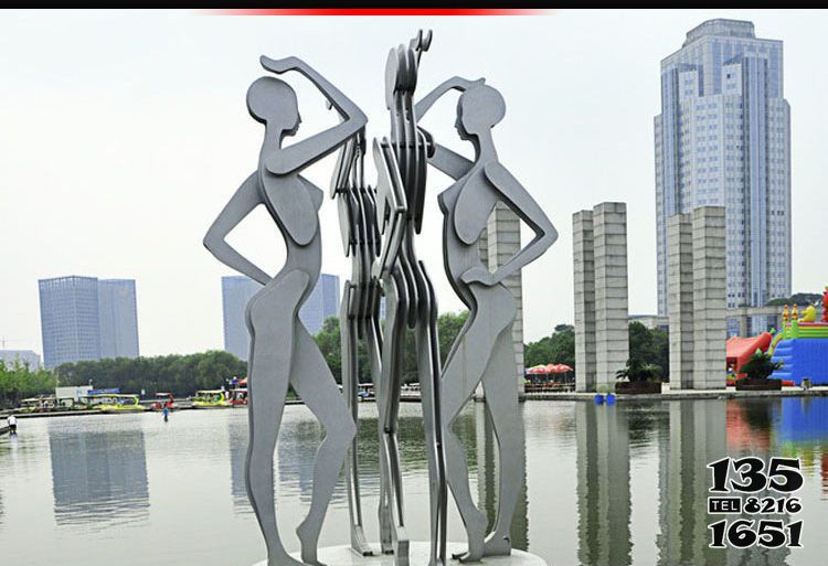 歌唱人物雕塑-广场不锈钢演唱人物雕塑高清图片
