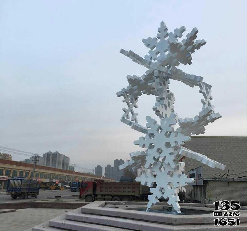树雕塑-花园城市景观雪花榕不锈钢树雕塑高清图片