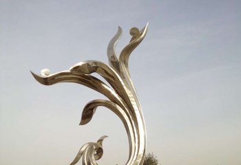 凤凰雕塑-广场户外抽象不锈钢艺术凤凰雕塑