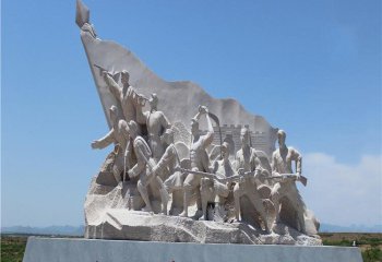 抗战雕塑-广场铭记历史缅怀先烈抗战人物石雕抗战雕塑