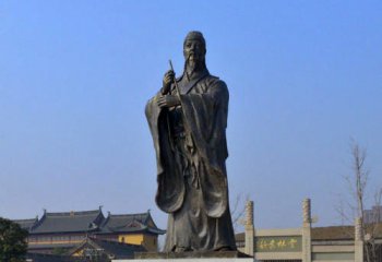 倪瓒雕塑-中国历史名人元末明初画家诗人倪瓒铜雕塑像