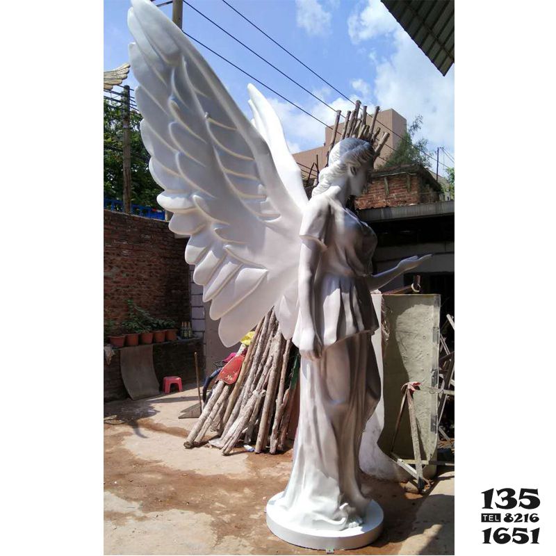天使女神雕塑-西方信仰天使仙女玻璃钢工艺品雕塑高清图片