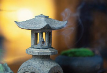 香炉雕塑-仿古青石日式庭院做旧镂空留香香炉雕塑