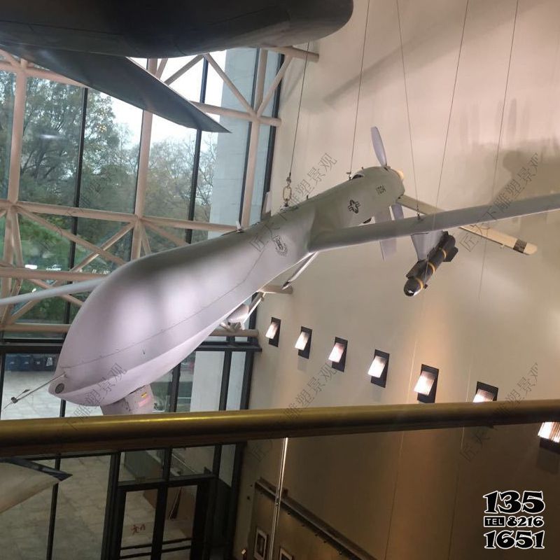 飞机雕塑-玻璃钢室内装饰大型仿真飞机雕塑高清图片
