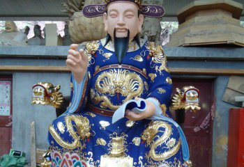 文昌帝君雕塑-寺庙玻璃钢彩绘文财神文昌帝君雕塑