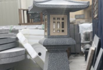 灯笼雕塑-石灯笼落地日式园林别墅装饰仿古做旧户外摆件青石石灯