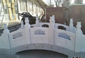 石桥雕塑-小区景观装饰汉白玉小石拱桥雕塑