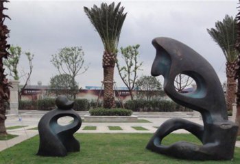 母子雕塑-公园景区创意抽象母子雕塑