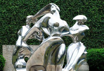 女孩雕塑-公园景区抽象不锈钢镜面景观装饰品女孩雕塑