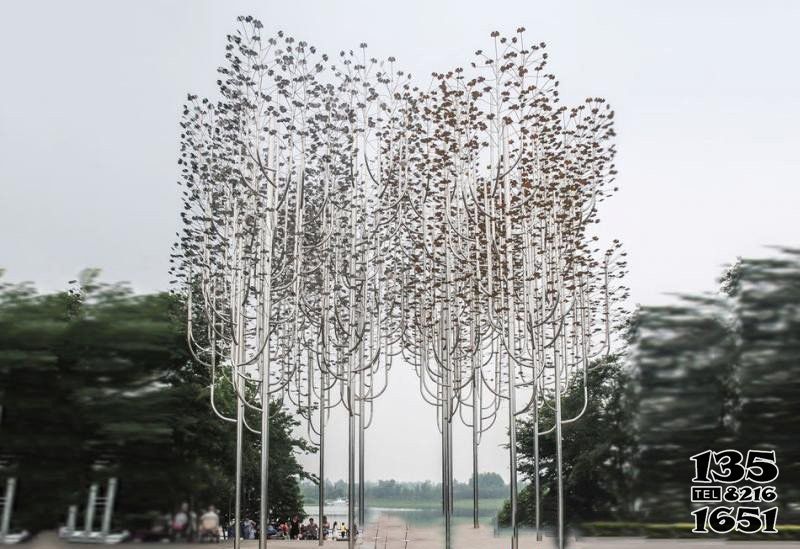 树雕塑-广场抽象不锈钢大树雕塑