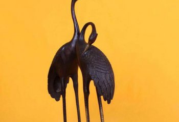 丹顶鹤雕塑-公园不锈钢仿铜户外园林景观装饰品丹顶鹤雕塑