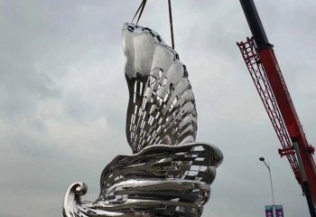 海螺雕塑-大型广场摆放的不锈钢镂空创意海螺雕塑