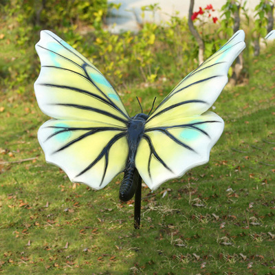 蝴蝶雕塑-创意玻璃钢商场蝴蝶雕塑高清图片