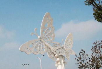 蝴蝶雕塑-校园喷漆玻璃钢蝴蝶雕塑