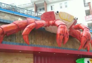 螃蟹雕塑酒店门牌摆放的不锈钢创意螃蟹雕塑