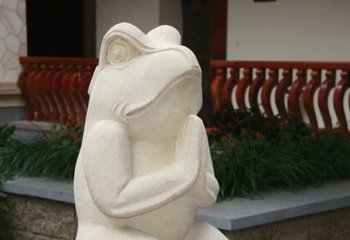 青蛙雕塑-别墅一只石雕抽象青蛙雕塑