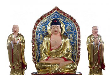 如来佛祖雕塑-不锈钢喷金寺庙供奉如来佛祖雕塑