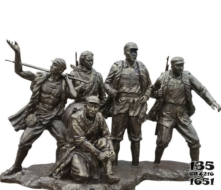 八路军雕塑-景区仿真人物打仗的八路军雕塑高清图片