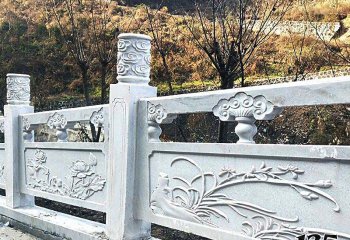 栏杆栏板雕塑-寺院景观山道防护栏杆栏板雕塑