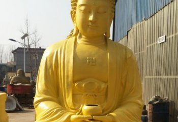 如来佛祖雕塑-景区庙宇大型仿真人物景观不锈钢喷金鎏金如来佛祖雕塑
