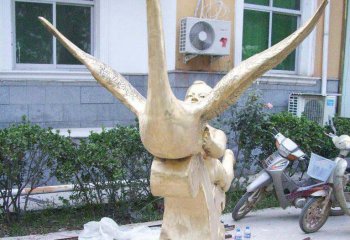 天鹅雕塑-别墅酒店大理石创意飞翔中的天鹅雕塑