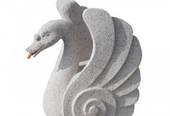 天鹅雕塑-公园庭院大理石抽象天鹅雕塑