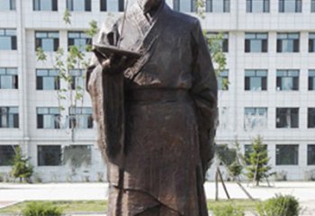 祖冲之雕塑-大学广场古代著名数学家祖冲之铜雕像