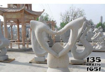 爱心雕塑-公园景区汉白玉创意爱心雕塑