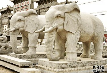 大象雕塑-企业酒店门口大象景观装饰品石雕大象雕塑