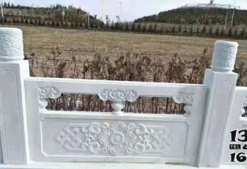 栏杆栏板雕塑-乡村景观雕刻花纹大理石防护栏杆栏板雕塑