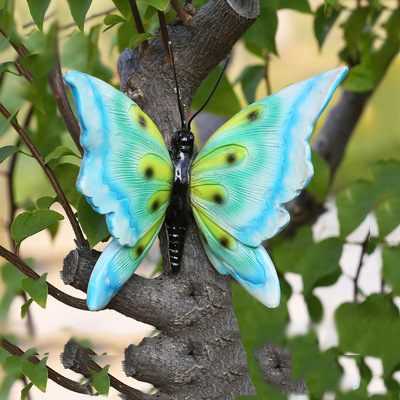 蝴蝶雕塑-玻璃钢喷漆户外蝴蝶雕塑高清图片