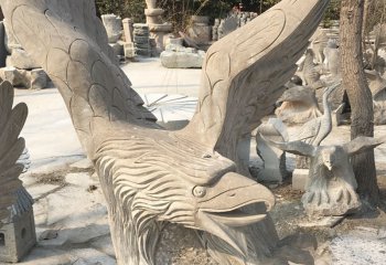 老鹰雕塑-景区摆放石雕老鹰雕塑