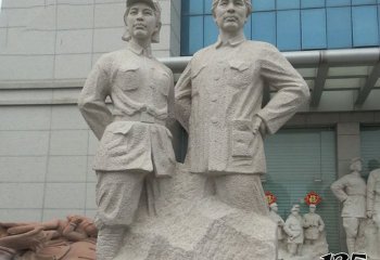 毛泽东雕塑-工厂大理石石雕毛泽东雕塑
