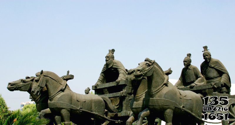 马车雕塑-园林景观仿古青铜马车雕塑高清图片