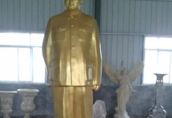 毛泽东雕塑-玻璃钢仿铜伟大领袖毛泽东雕塑