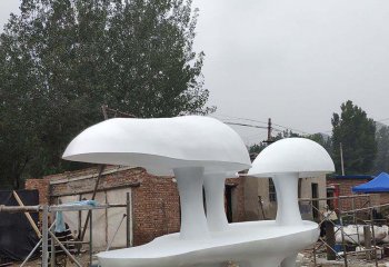 蘑菇雕塑-大理石公园蘑菇云朵雕塑