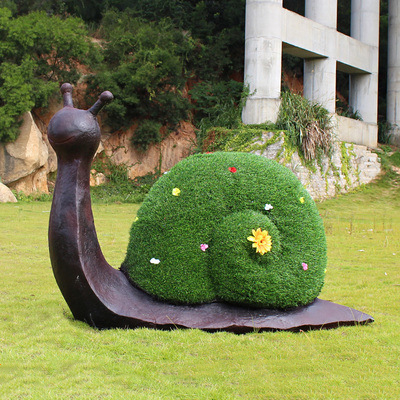 蜗牛雕塑-公园创意不锈钢蜗牛雕塑