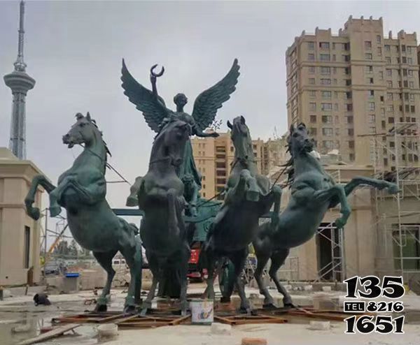 阿波罗雕塑-广场创意铜雕骑马的太阳神阿波罗雕塑