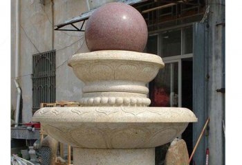 风水球雕塑-广场景观大理石风水球喷泉雕塑