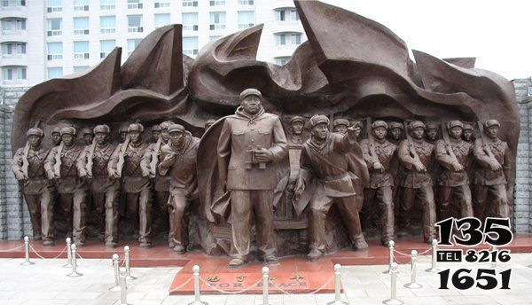 抗战雕塑-抗战时期广场人物铜雕抗战雕塑高清图片