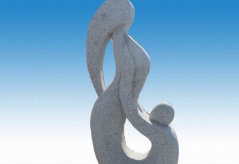 母子雕塑-景区创意抽象大理石母子雕塑