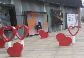 爱心雕塑-广场户外玻璃钢表白求婚爱心雕塑