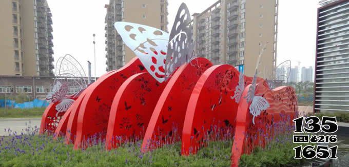 蝴蝶雕塑-广场不锈钢步行街蝴蝶雕塑高清图片