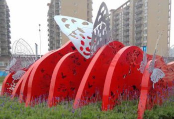蝴蝶雕塑-广场不锈钢步行街蝴蝶雕塑