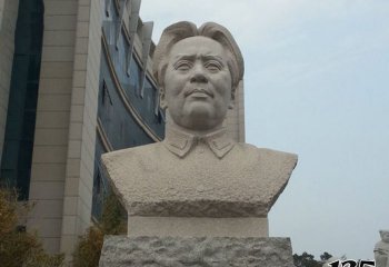 毛泽东雕塑-城市街道伟人胸像石雕毛泽东雕塑