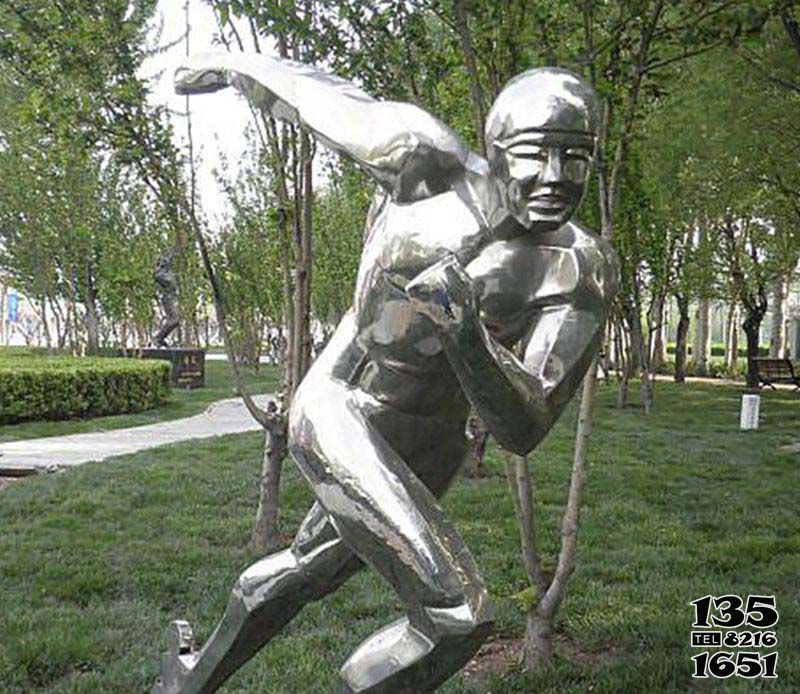 跑步雕塑-不锈钢跑步公园运动人物雕塑高清图片