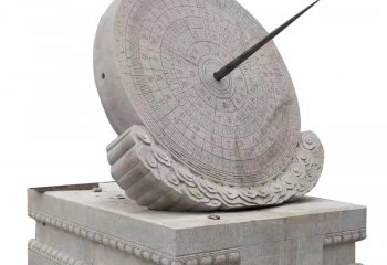 日晷雕塑-户外景观大理石石雕计时器日晷雕塑